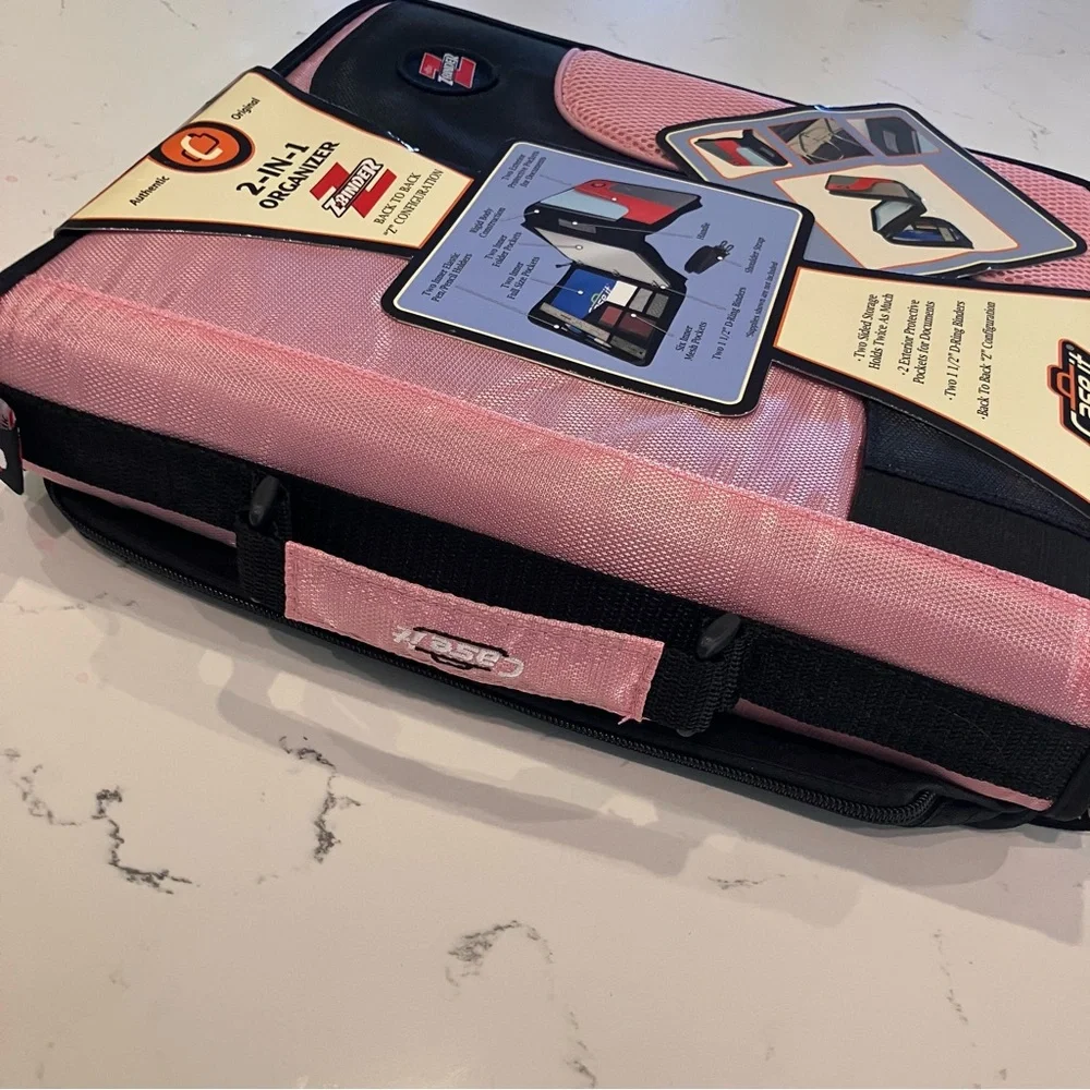 NWT Case It Pink and Black 2-in-1 Organizer